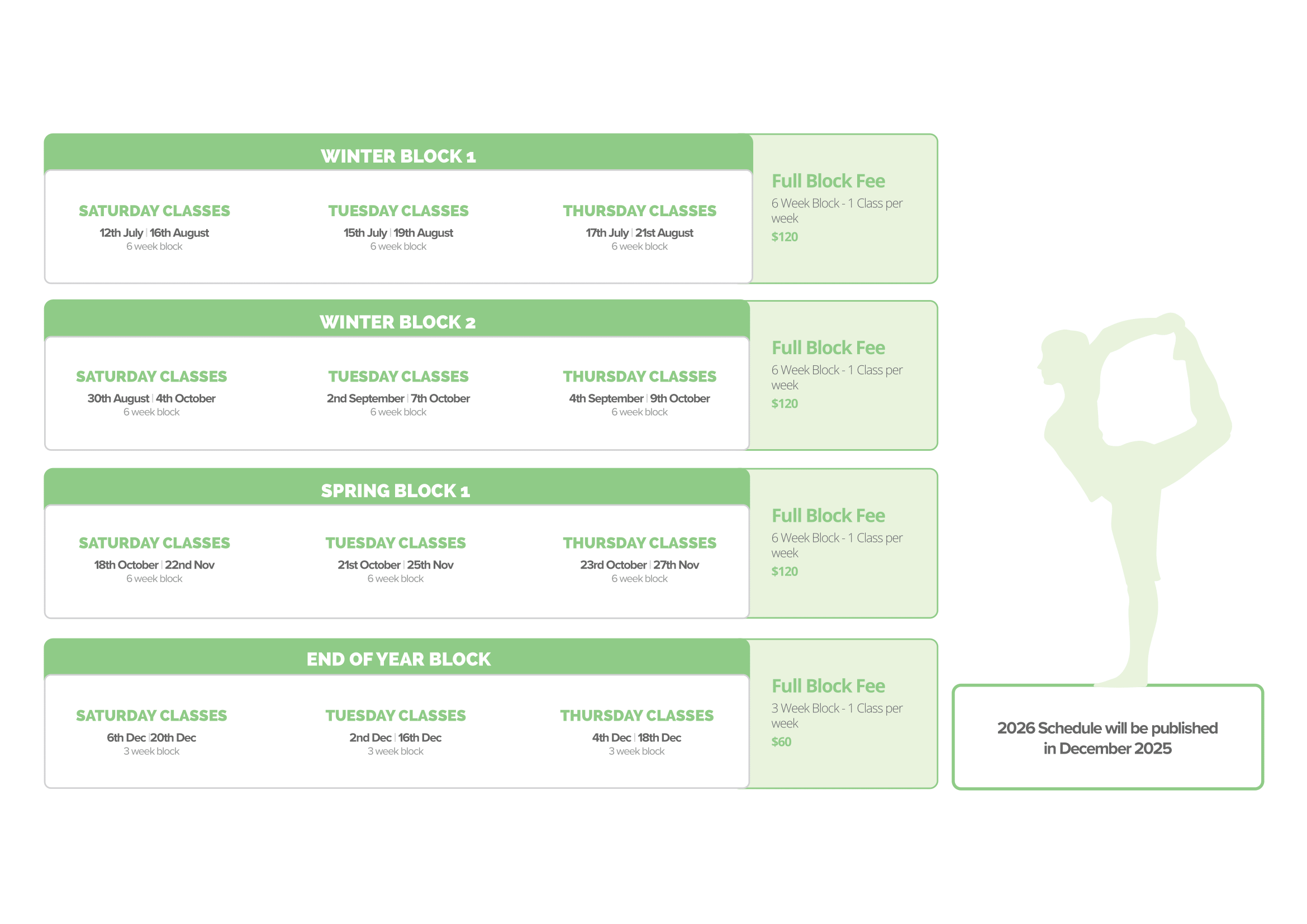 Yoga Schedule
