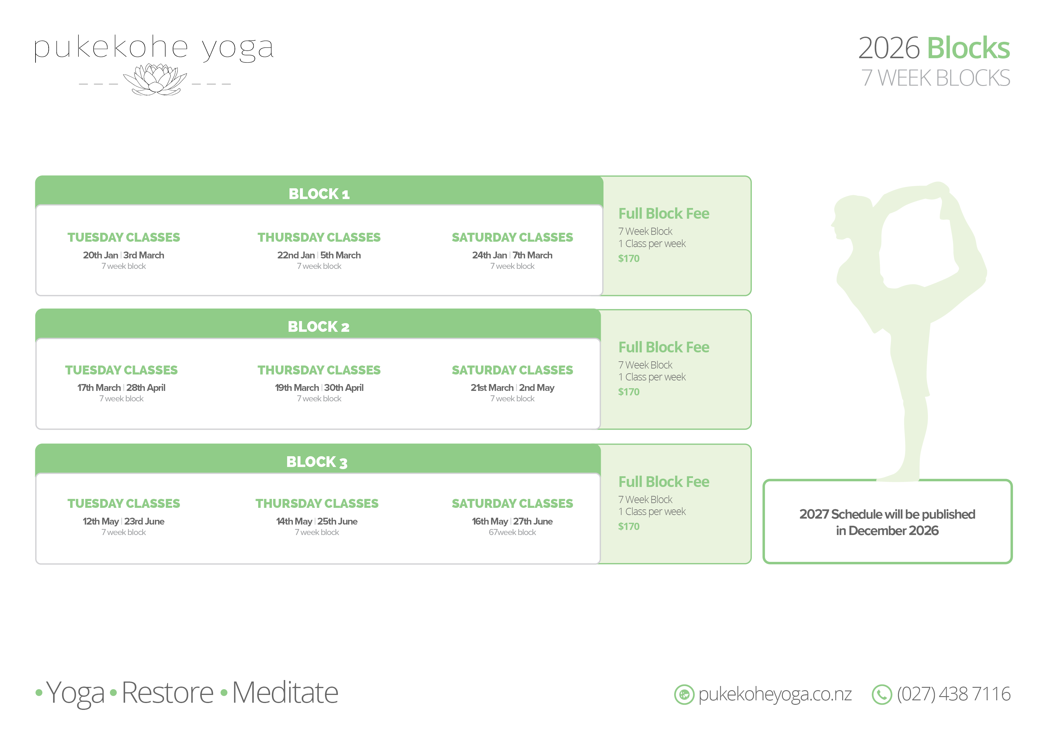 Yoga Schedule