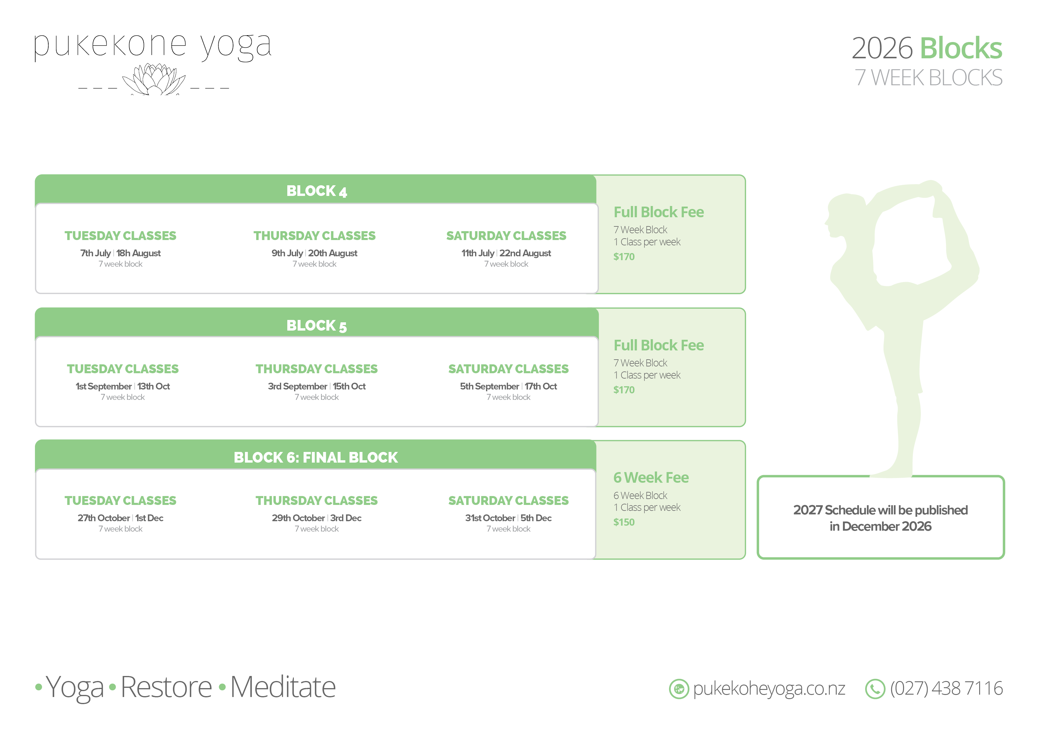 Yoga Schedule
